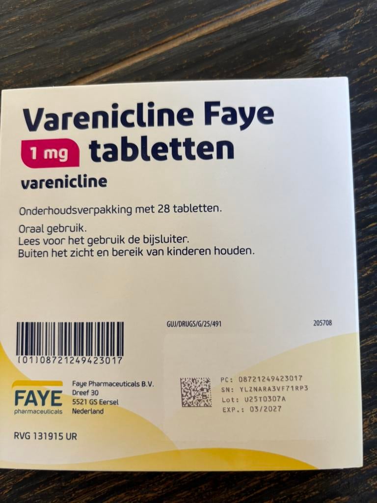 Varenicline Faye tabletten om van het roken af te komen, Ophalen of Verzenden, Nieuw, Overige typen