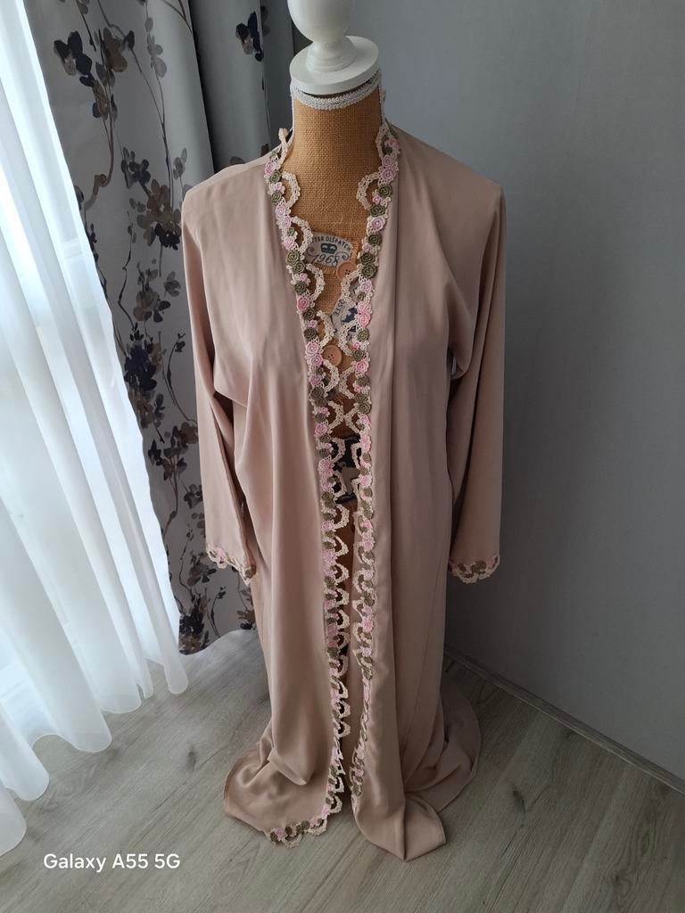 Elegante Abaya plus kaftan, met gebloemde Details, Onbekend, Verzenden, Zo goed als nieuw