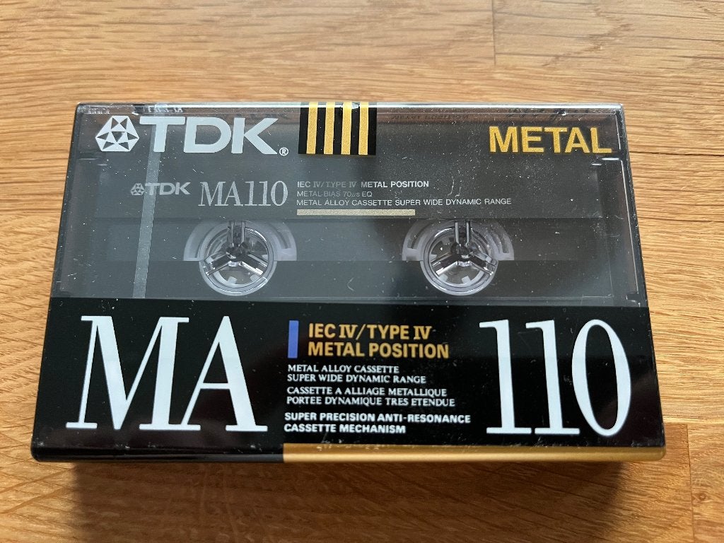 4 stuks Cassette TDK MA 110 (Metal Bias), 2 t/m 25 bandjes, Ophalen of Verzenden, Pop, Nieuw in verpakking