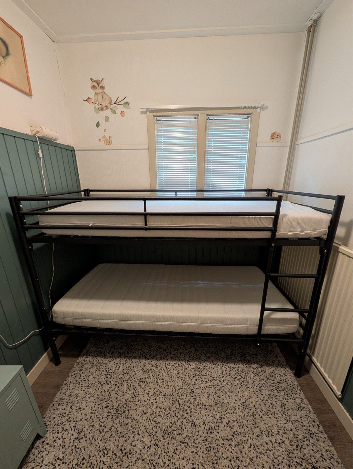 Metalen stapelbed met nette matrassen 90x200, Ophalen, Gebruikt, 90 cm, Tweepersoons