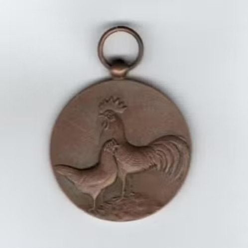 Medaille Penning Kippen Pluimveekeuring Jaren 40., Ophalen of Verzenden, Zo goed als nieuw