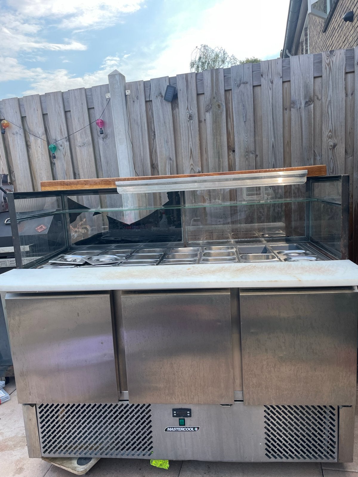 Mastercool Koelwerkbank Saladette Saladiere 3 Deurs, Ophalen of Verzenden, Gebruikt, Koelen en Vriezen