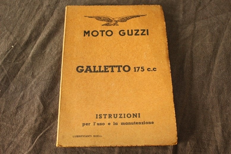 Moto Guzzi 175 Galletto scooter 1953 istruzioni manutenzione, Ophalen of Verzenden, Overige merken