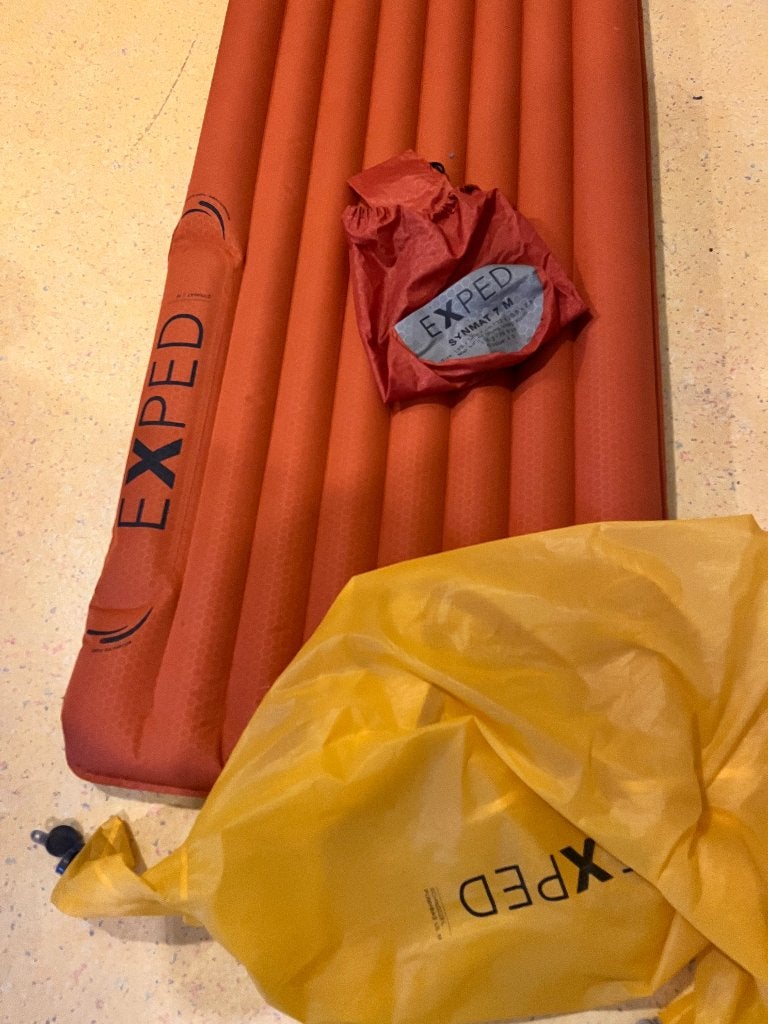 Exped SynMat 7 slaapmat + Schnozzel Pompzak UL M, Ophalen of Verzenden, Gebruikt, 1-persoons