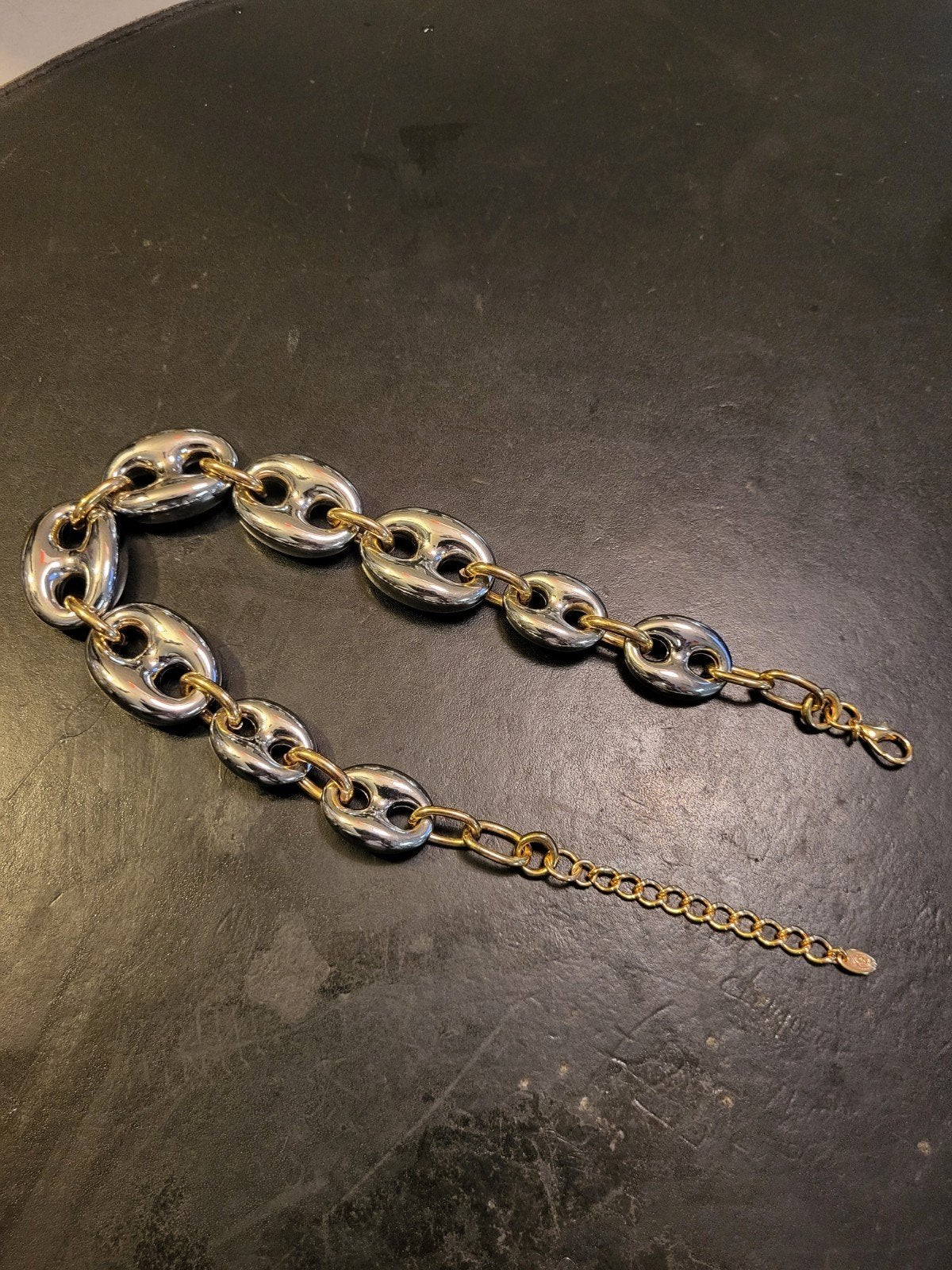 Stijlvolle Mango bicolor schakelarmband, Overige materialen, Onbekend, Ophalen of Verzenden, Zo goed als nieuw