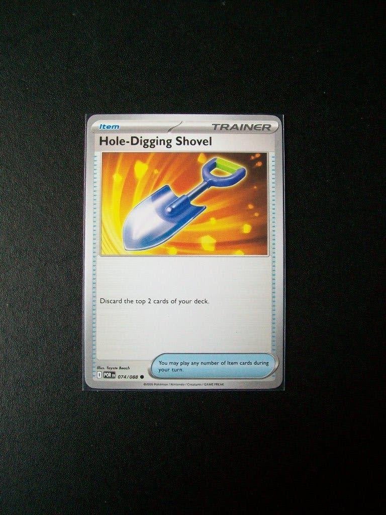 3550. Nieuwe Pokemon Kaart   HOLE DIGGING SHOVEL (074/088), Verzenden, Nieuw, Losse kaart