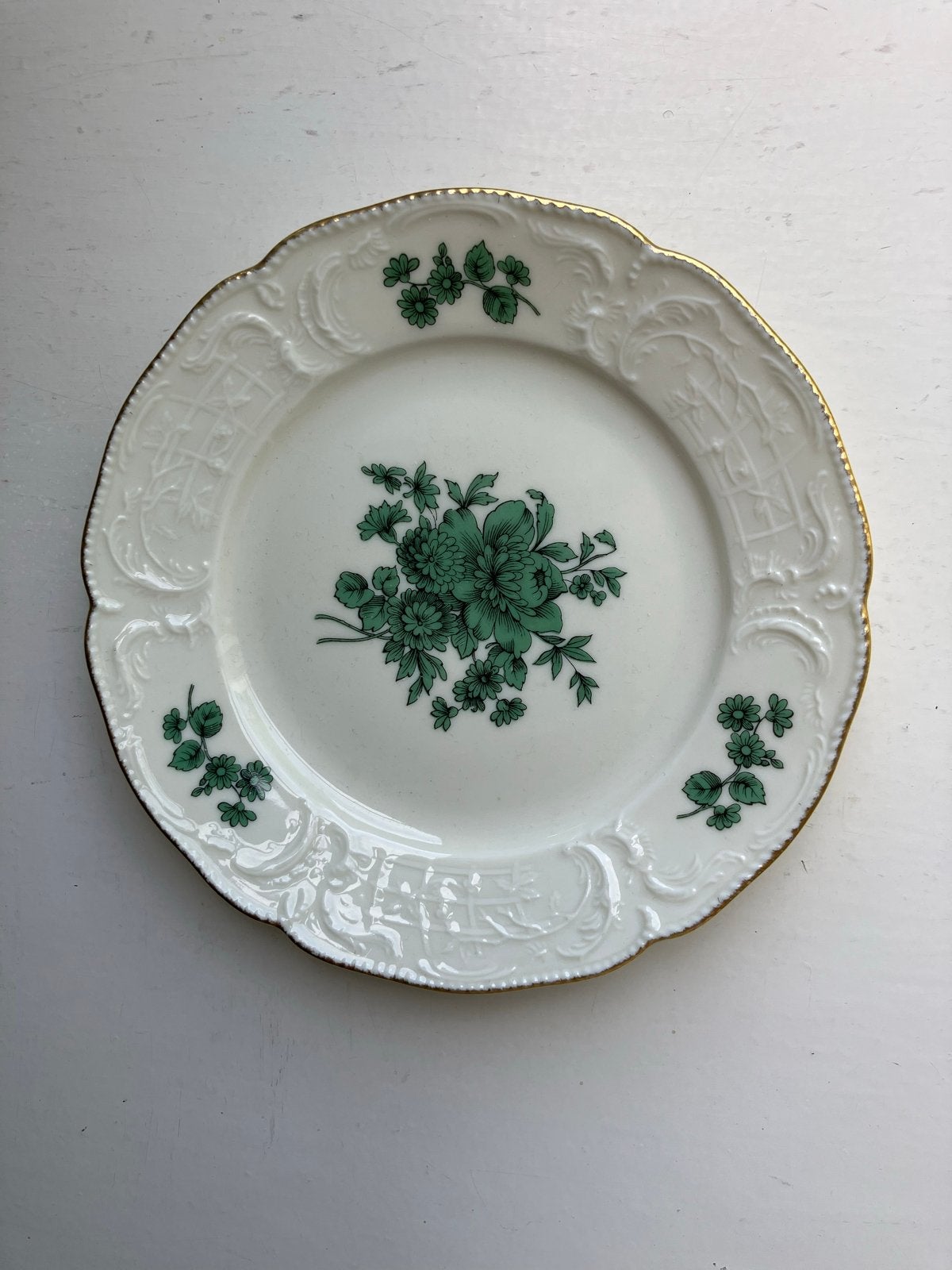 Rosenthal Sanssouci Groen Bloemen Dessertbordje, Antiek en Kunst, Ophalen of Verzenden