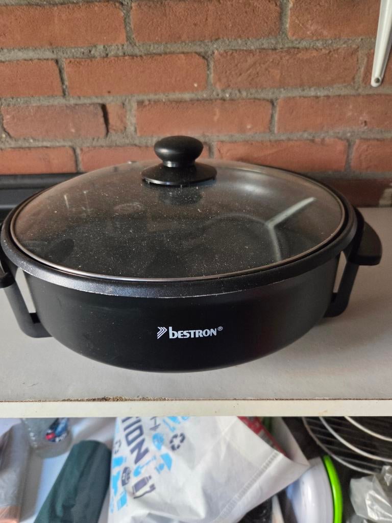 Bestron Elektrische Pan met Glazen Deksel, Ophalen, Gebruikt