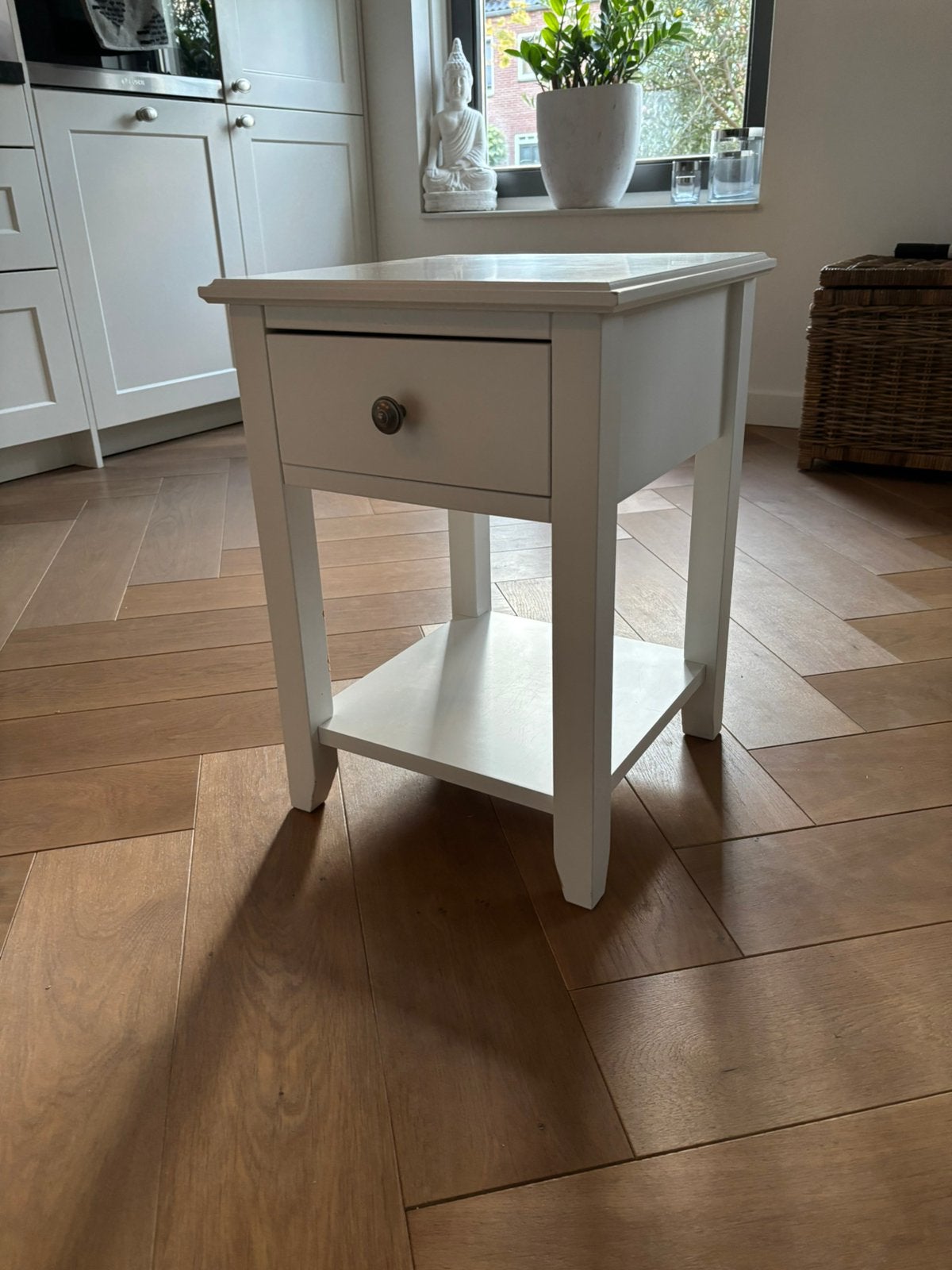 Wit nachtkastje Ikea, Huis en Inrichting, Ophalen, Gebruikt, Minder dan 45 cm, Minder dan 55 cm