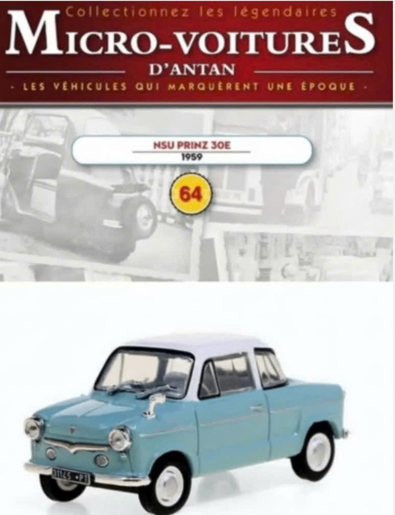 NSU Prinz 30E 1959 schaal 1/43 MICRO d'antan auto's # 64, Verzenden, Nieuw, Auto, Overige merken
