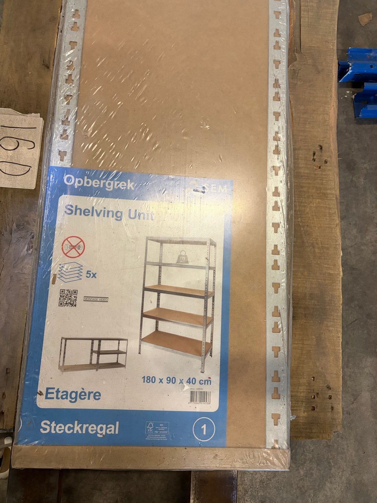 5 x Nieuw Opbergrek / Steekregal 180x90x40 cm, Ophalen, Nieuw