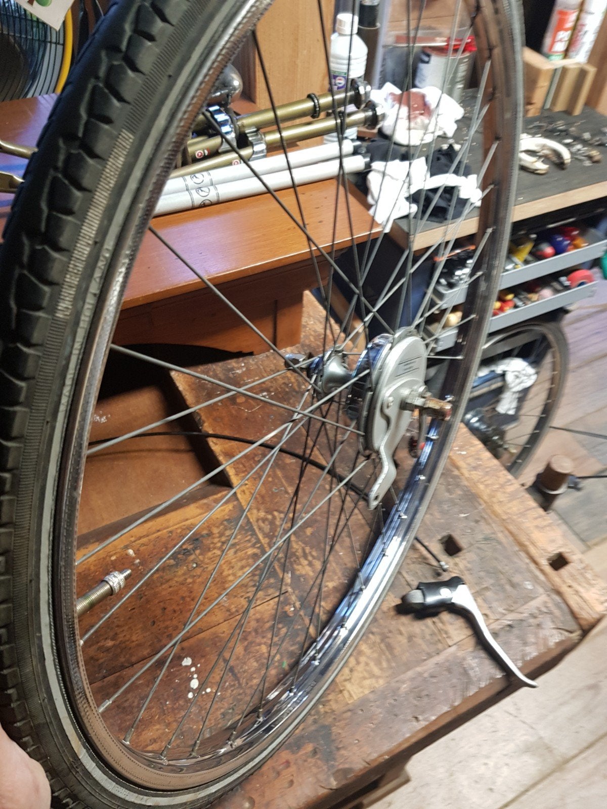 Fietswiel oldtimer 28"RVS  Gazelle, Fietsen en Brommers, Ophalen