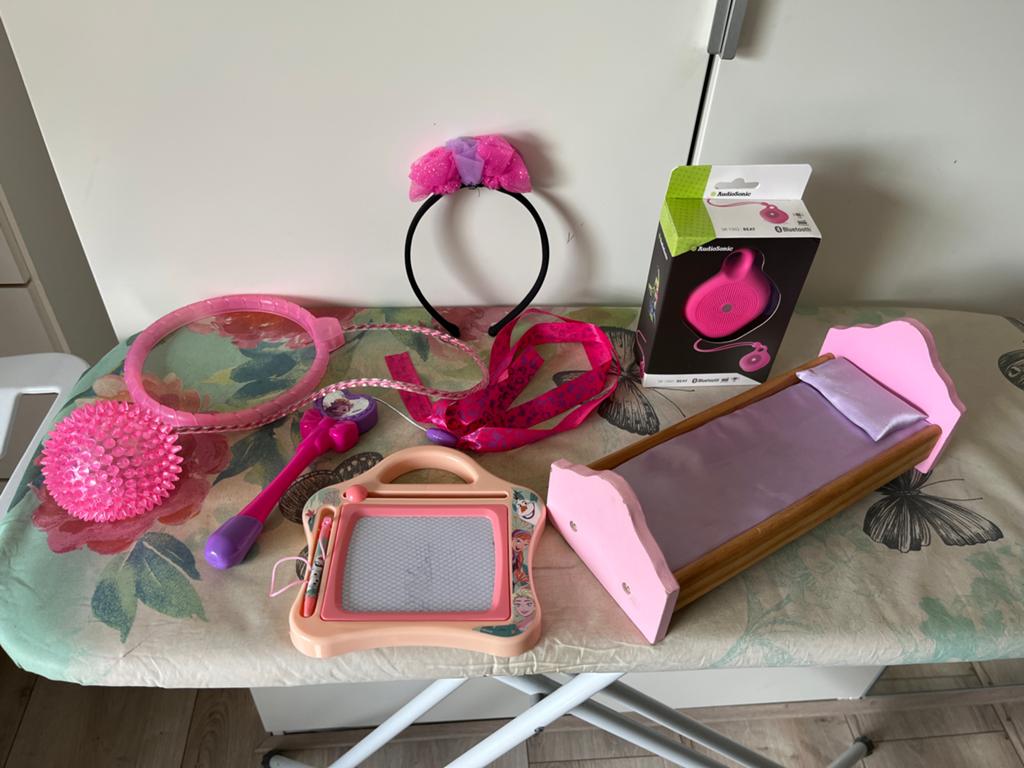 Speelgoedpakket voor meisjes: Hoofdband, tekentablet, etc., Ophalen of Verzenden, Zo goed als nieuw