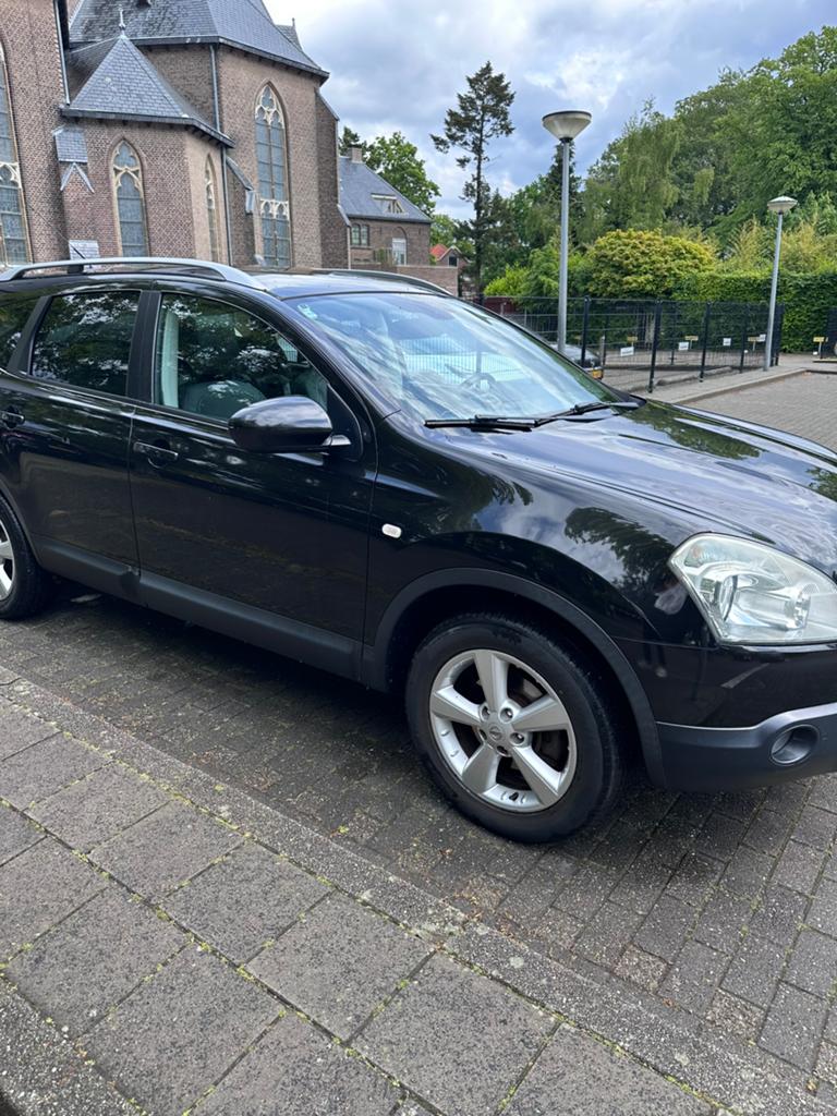 Nissan Qashqai+2 2.0 2WD 2009 Zwart Young timer!, Auto's, Voorwielaandrijving, 4 cilinders, 7 stoelen, Handgeschakeld