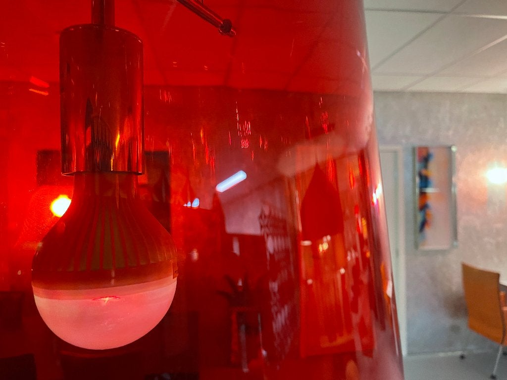 Prandina Sera S1 – Rood | Mario Mengotti, Ophalen, Design, E27 (groot), Glas