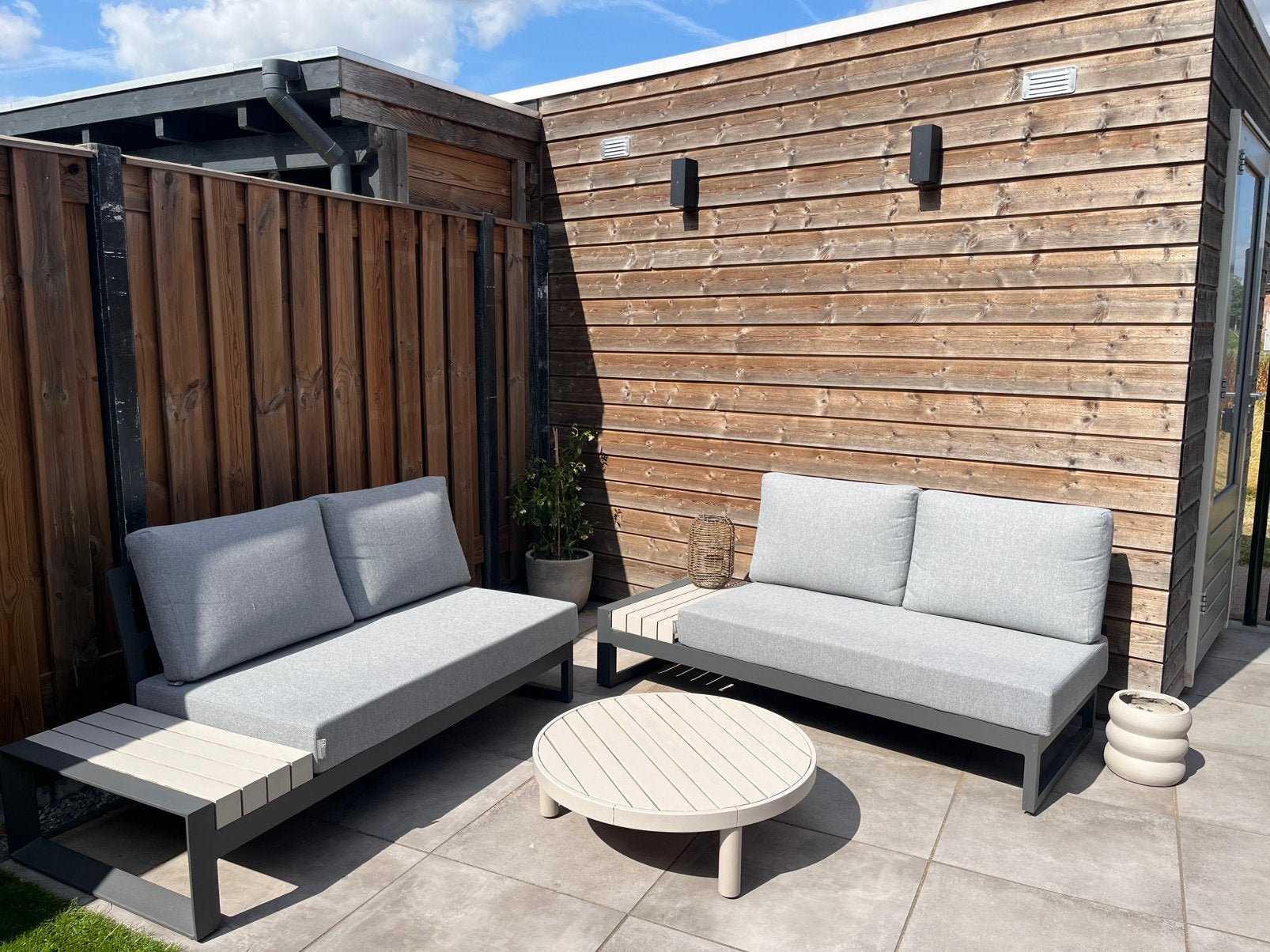 Buiten loungeset beige 4 Seasons Outdoor als nieuw, Ophalen, Zo goed als nieuw, Wicker