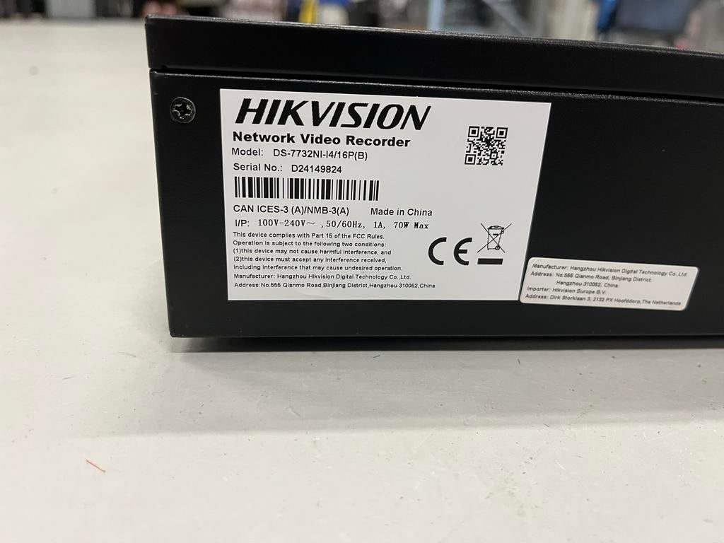 Hikvision DS-7732NI-I4/16P(B) Netwerk Video Recorder NVR, Ophalen of Verzenden, Zo goed als nieuw