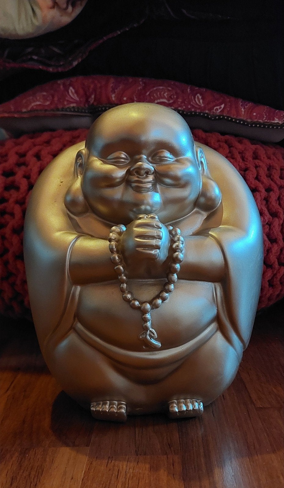 Gouden Boeddha Spaarpot., Ophalen of Verzenden, Zo goed als nieuw, Steen, Aardewerk of Keramiek, Overige thema's