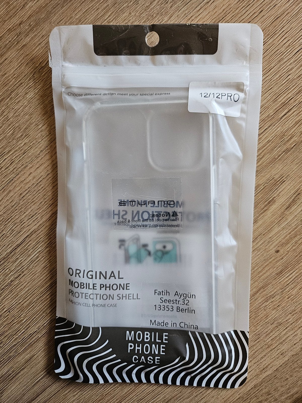 Transparant hoesje voor iPhone 12 Pro, Telecommunicatie, Kunststof, Overige merken, Nieuw, Ophalen of Verzenden