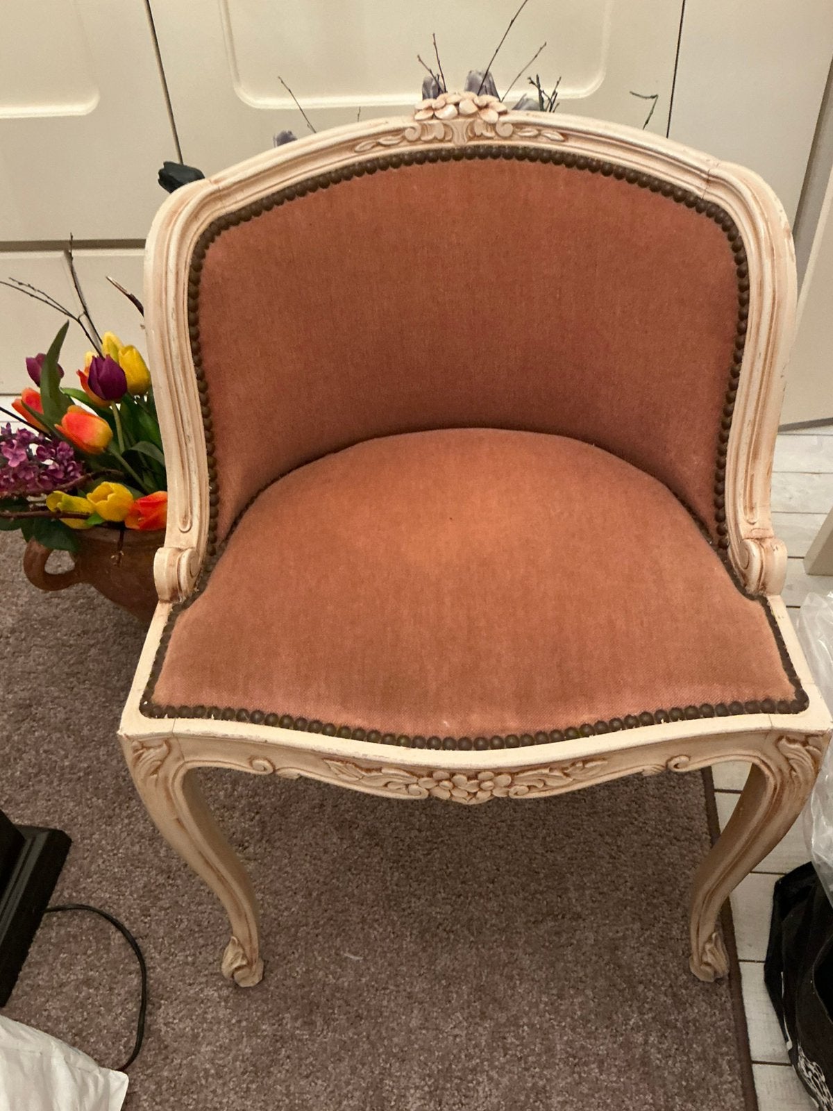 Antiek Frans  boudoir stoeltje, Ophalen