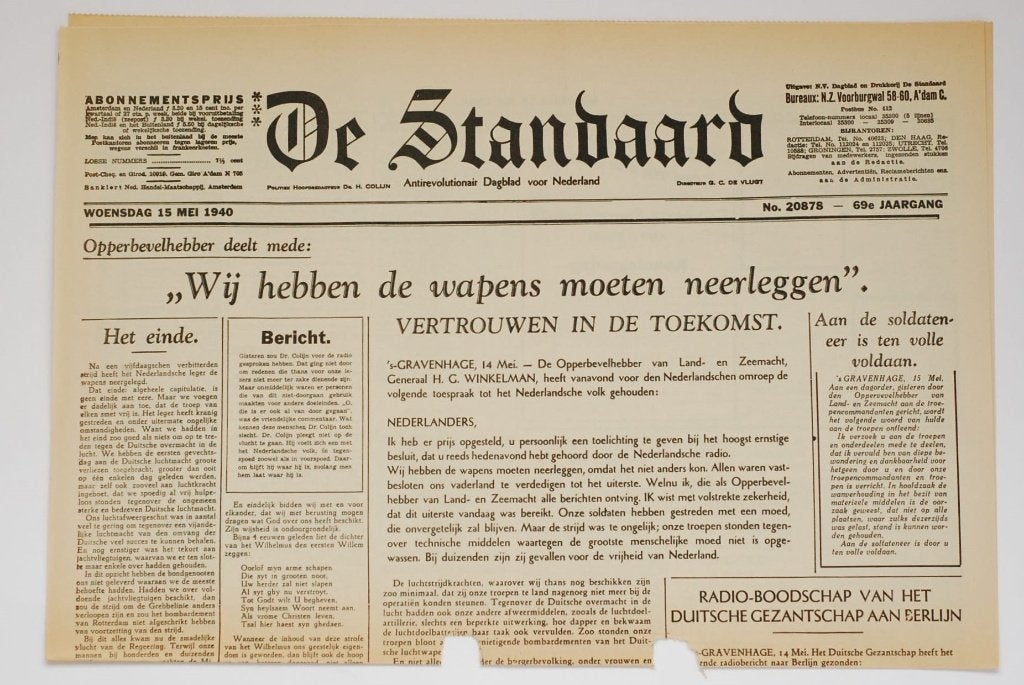 15 mei 1940 - De Standaard | Heruitgave 1994, Verzamelen, Zo goed als nieuw, Verzenden, Amsterdam, Florence Uitgeverij