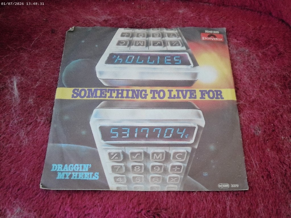 The Hollies - Something to live for / Draggin' my heals, Gebruikt, Fotohoes, 7 inch, Ophalen of Verzenden