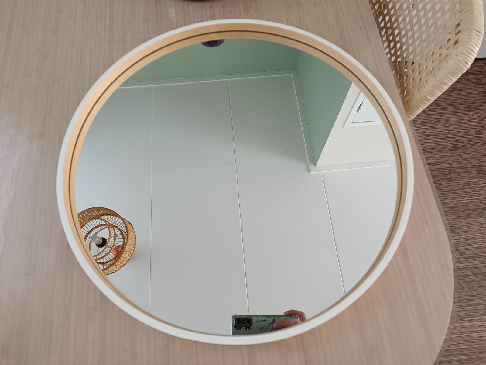 IKEA SKOGSVÅG spiegel, rond, 55 cm, Ophalen, Gebruikt