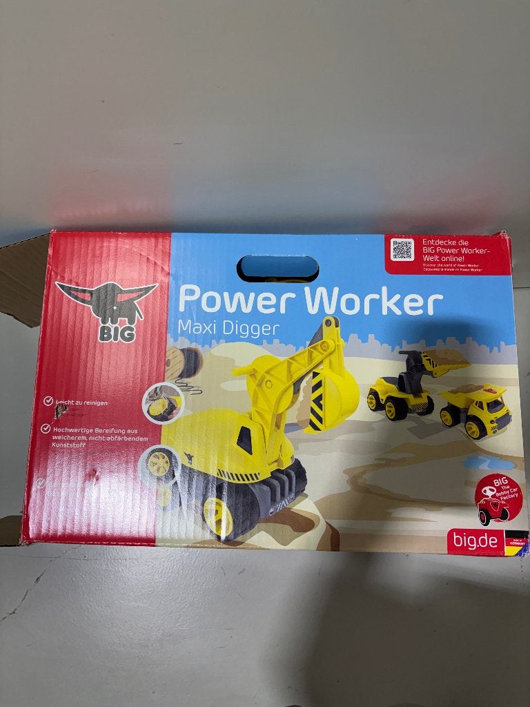 BIG - Power Worker Maxi Graafmachine - Loopauto, Verzenden, Power worker, Zo goed als nieuw, Nvt