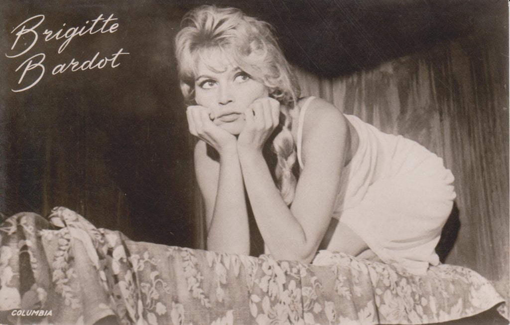 Filmsterren ansichtkaart Brigitte Bardot, Verzenden, 1940 tot 1960, Ongelopen, Sterren en Beroemdheden