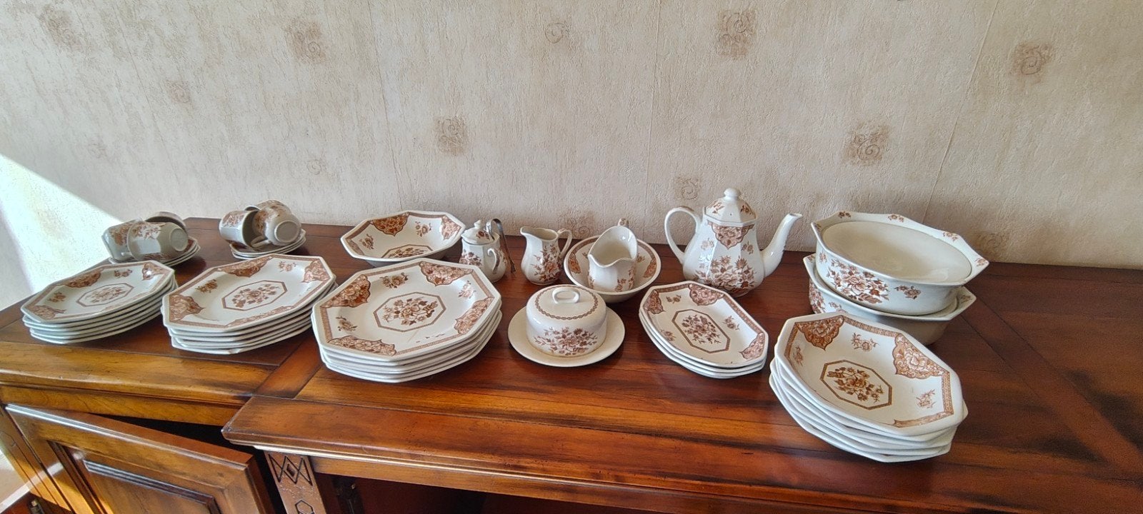 Uitgebreid J&G Meakin Old Pekin servies – 47-delig, Ophalen