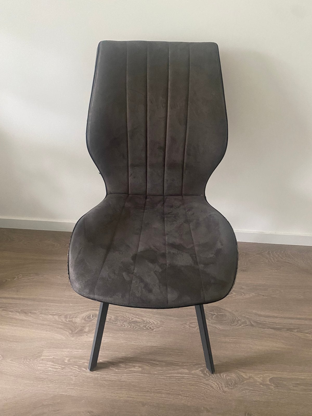 4 stoelen, Huis en Inrichting, Stoelen, Ophalen, Gebruikt, Grijs, Vier