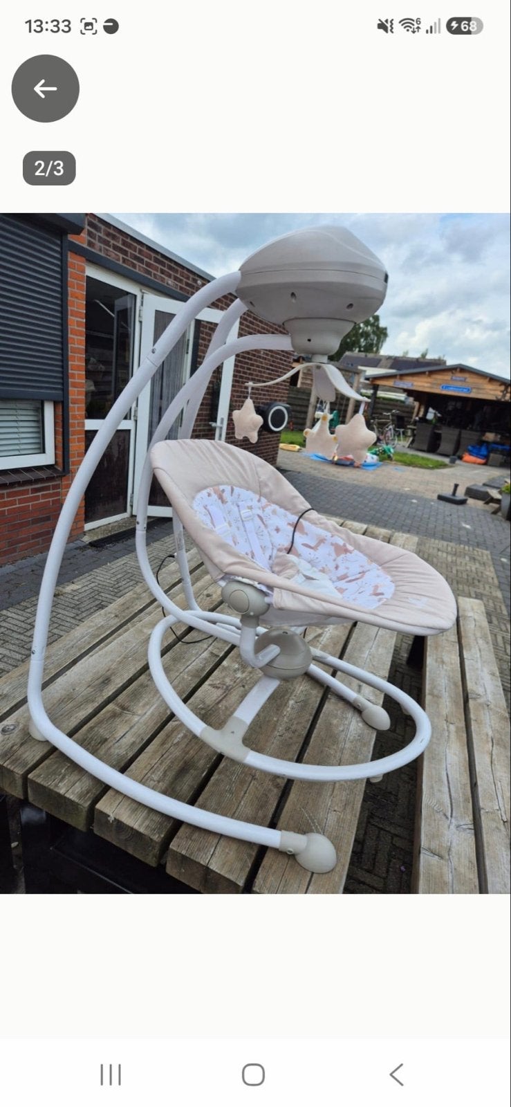 Cangaroo Babywippe Woodsy 2 in 1 Schommelstoel, Ophalen, Gebruikt