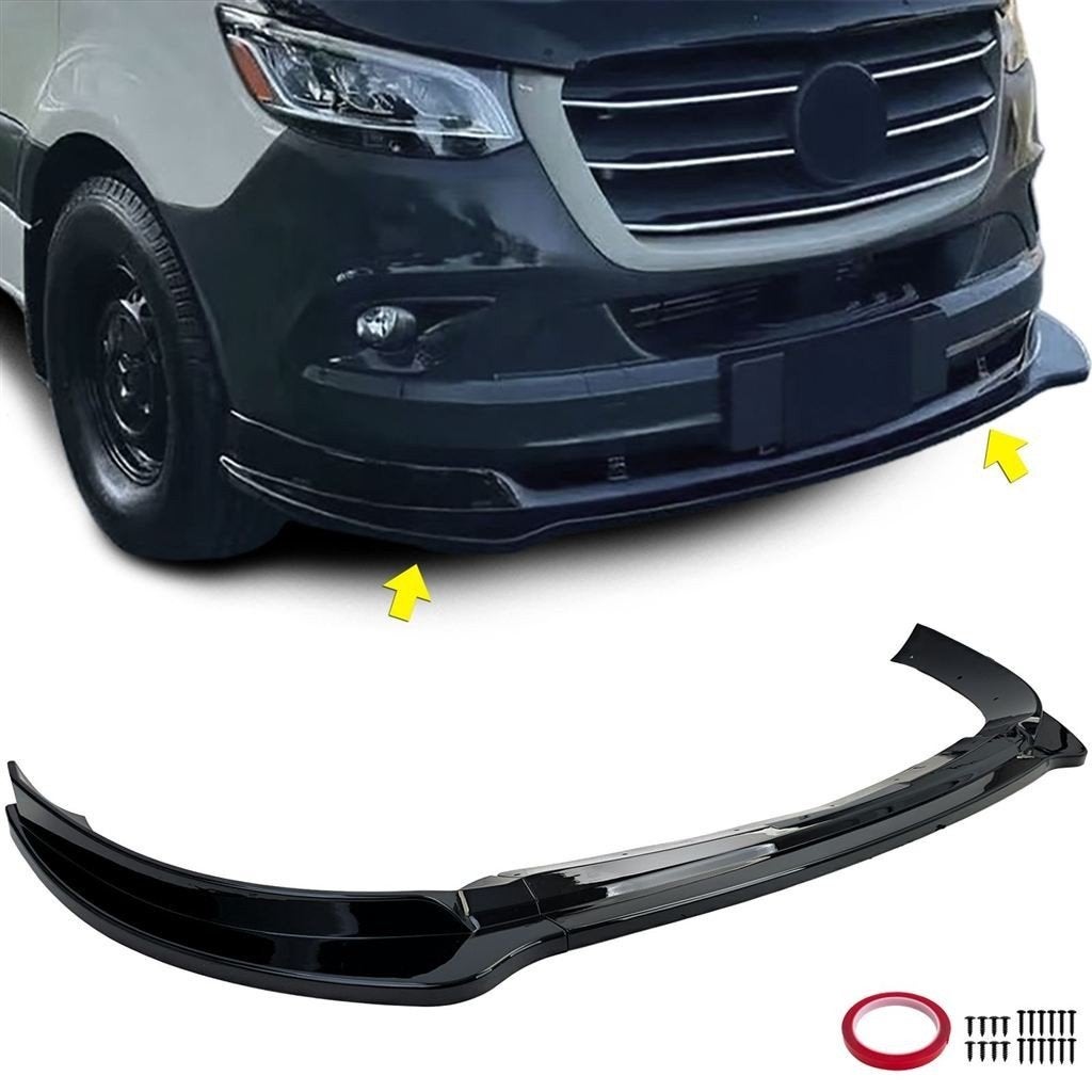 Spoiler Splitter Voor Mercedes Sprinter W907 Zwart Glans, Verzenden, Automotive Parts, A.parts@hotmail.nl, Trasmolenlaan 12 3447 GZ Woerden