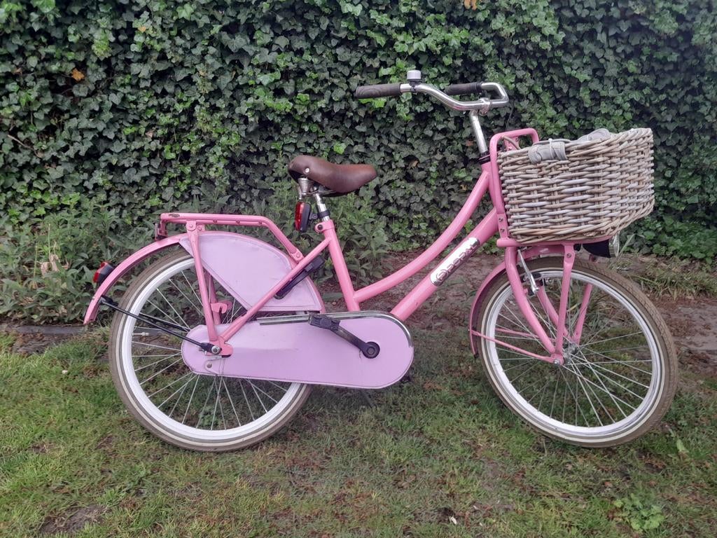 Roze kinderfiets 22 inc met mandje - Popal, Ophalen of Verzenden, Gebruikt, Terugtraprem, Gazelle