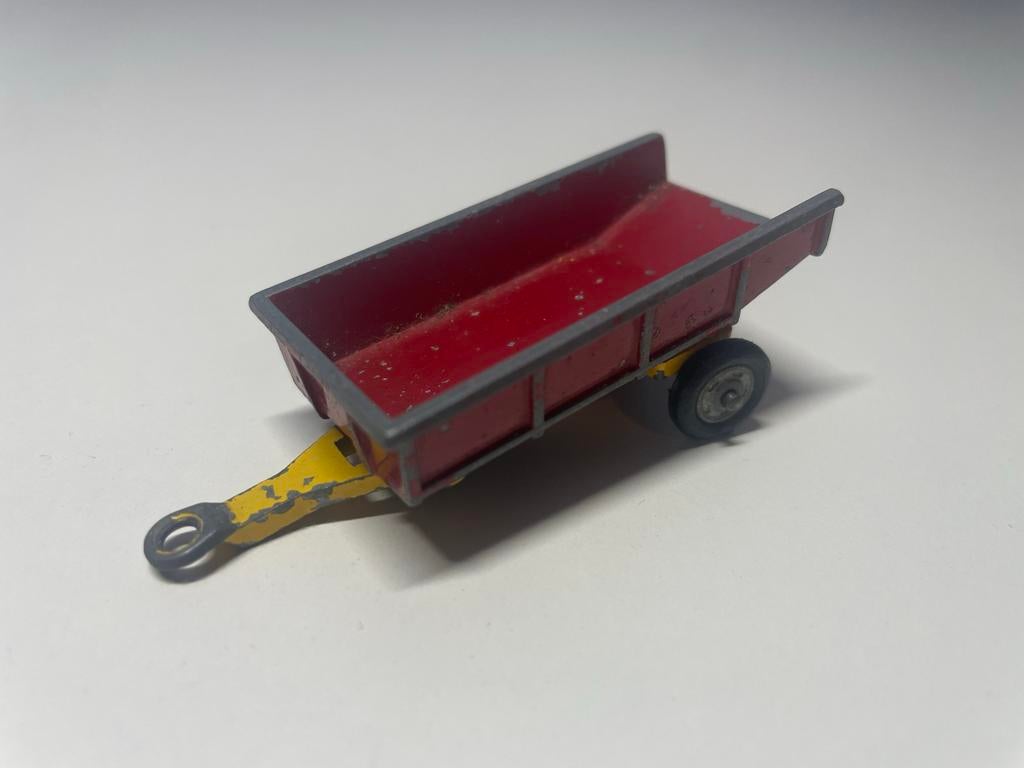Vintage Husky aanhanger - Rood/Geel, Overige merken, Gebruikt, 1:50 of kleiner, Overige typen