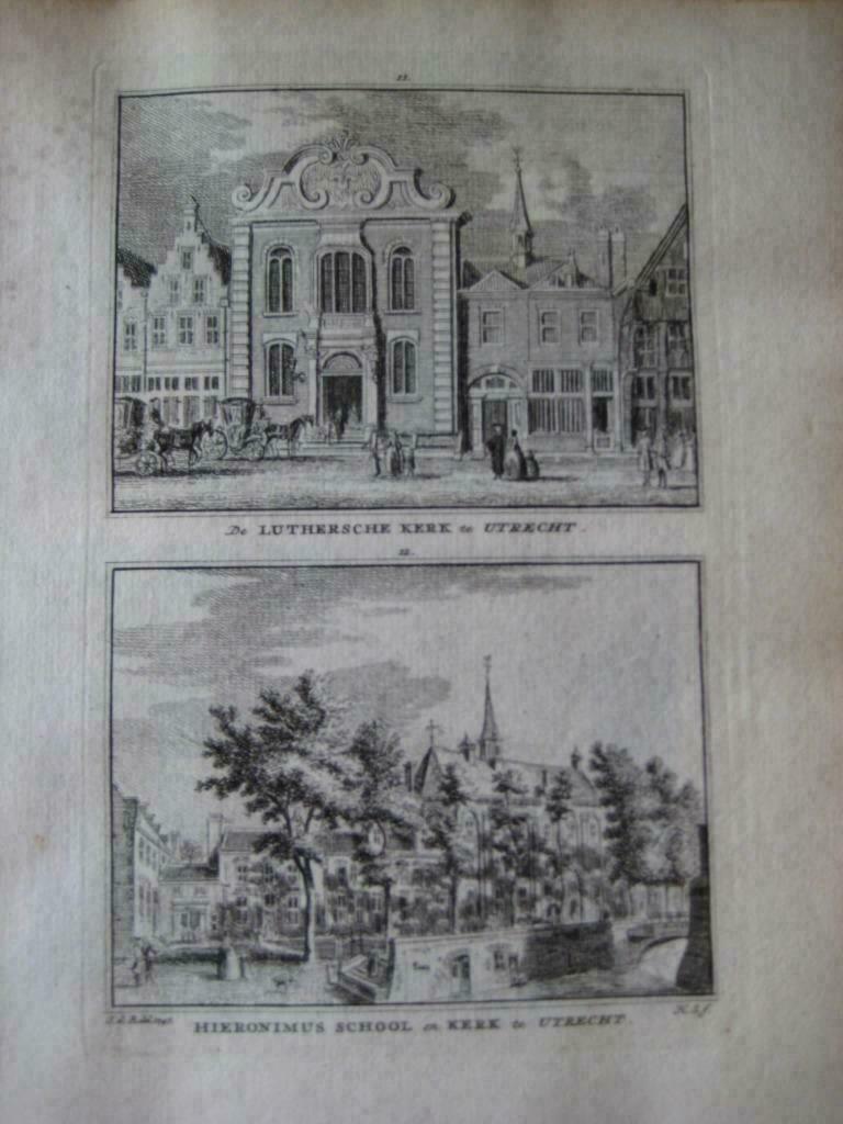 011-012  Utrecht  Hieronimus school en Kerk  1773, Ophalen of Verzenden