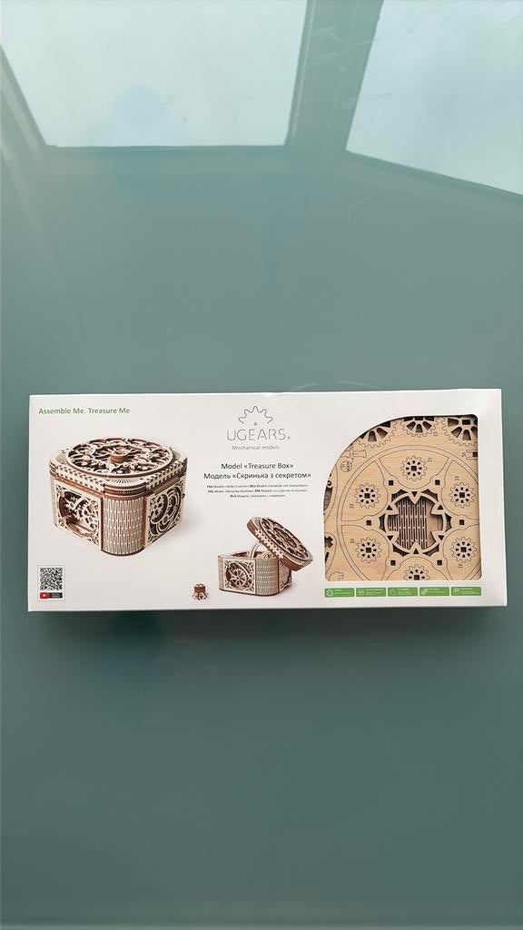 UGEARS - Treasure Box, Hobby en Vrije tijd, Denksport en Puzzels, Ophalen of Verzenden, Minder dan 500 stukjes, Nieuw, Rubik's of 3D-puzzel