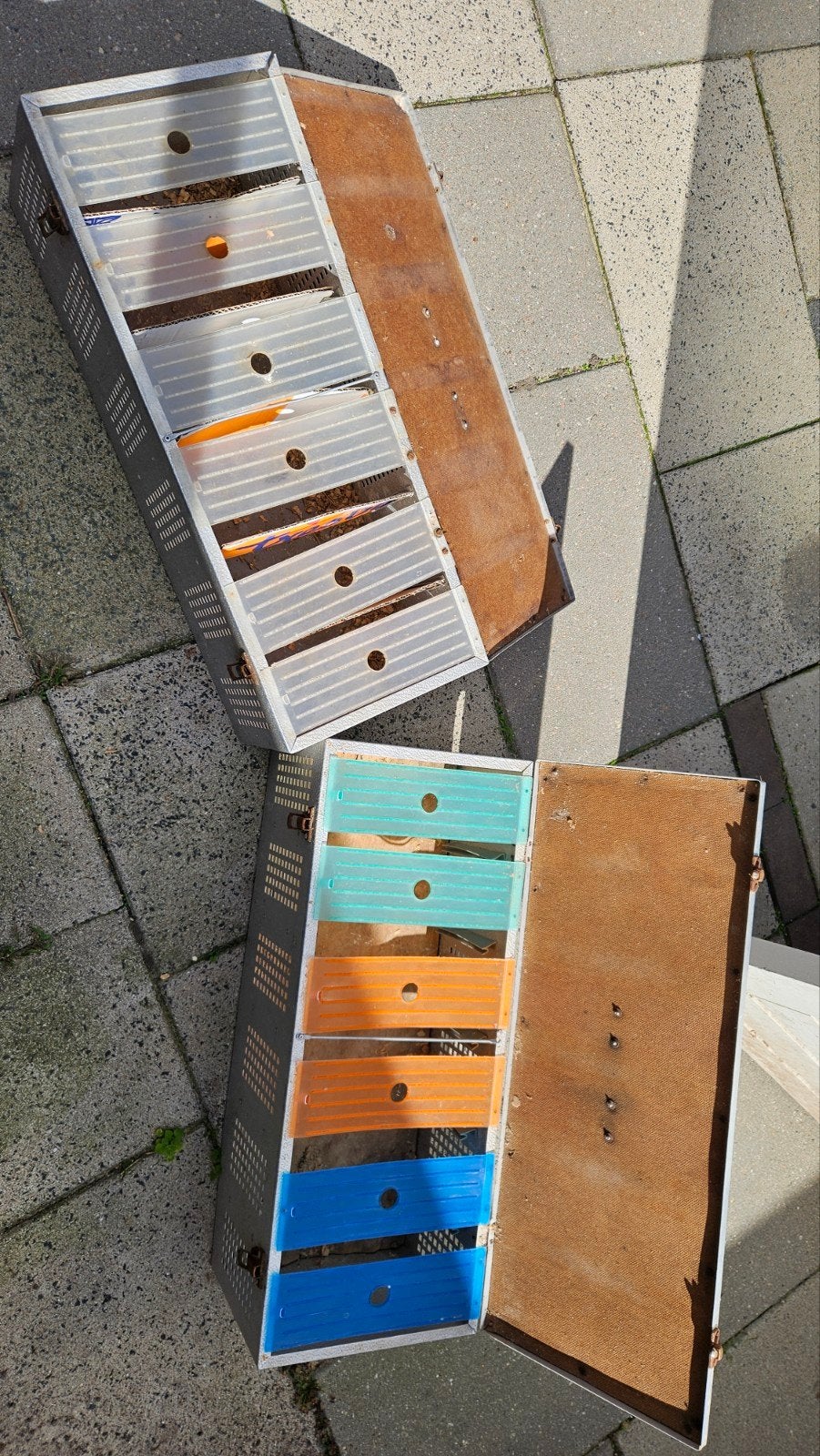 Duivenmanden  / transport kisten, Ophalen, Gebruikt, Aluminium, Vogelkooi