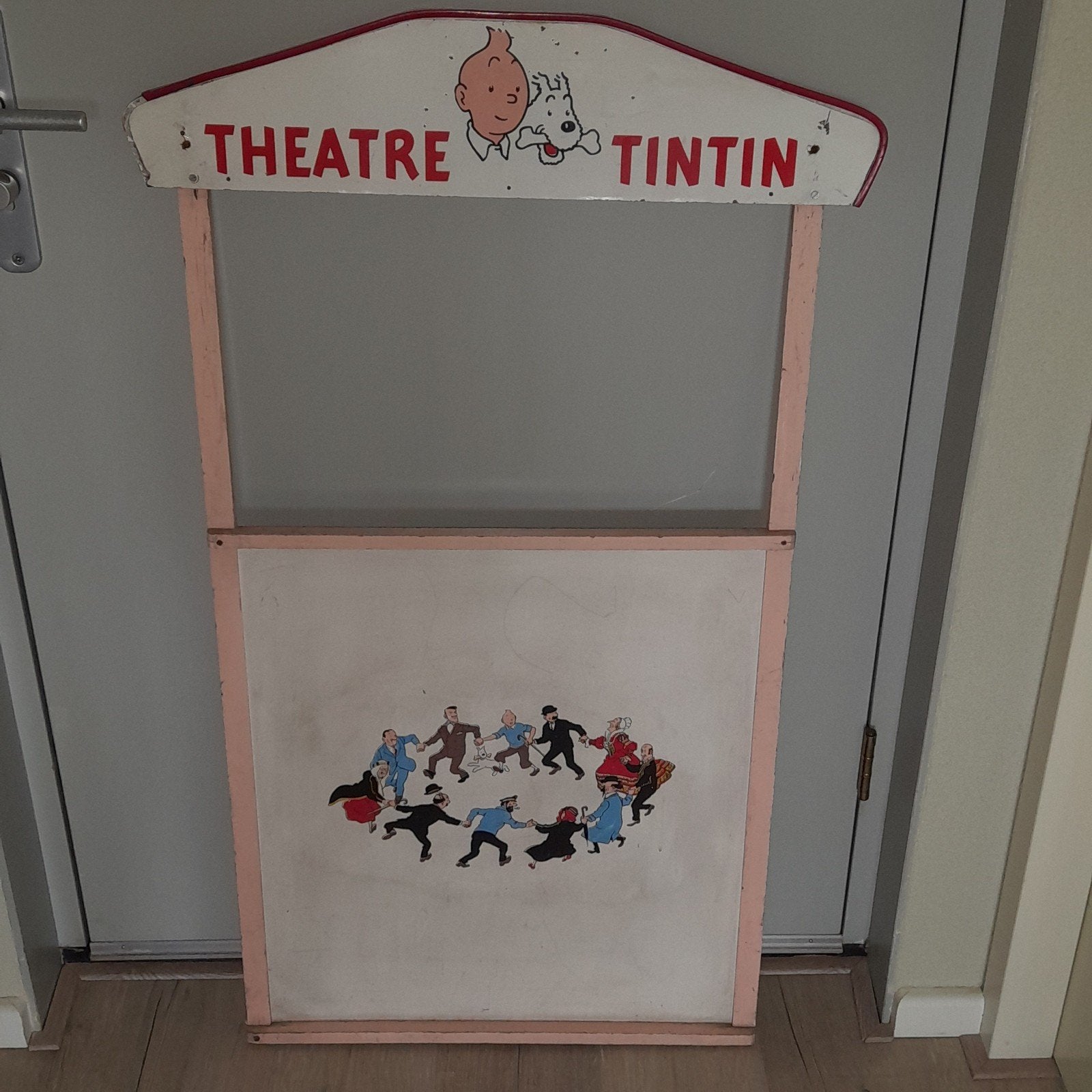 Franse Kuifje (Tintin) theater poppenkast jaren 60 opknapper, Verzamelen, Ophalen, Kuifje, Gebruikt, Gebruiksvoorwerp