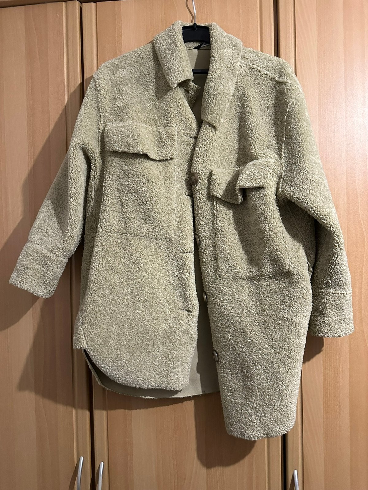 Zara teddy jas, Ophalen of Verzenden, Zo goed als nieuw, Maat 38/40 (M), Beige