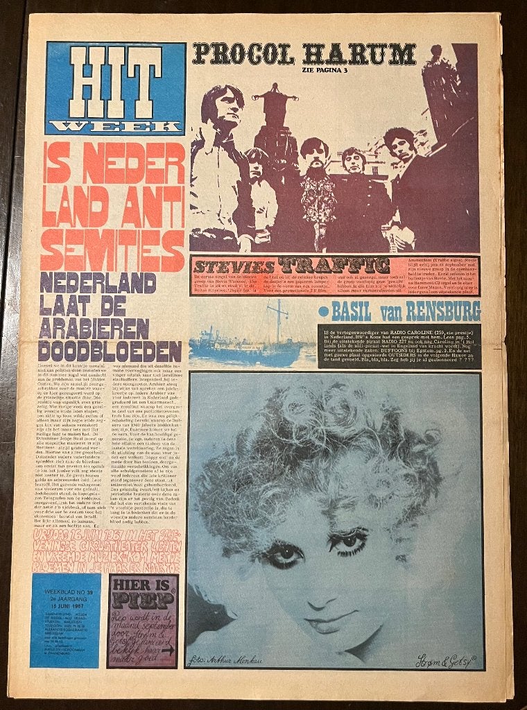 HITWEEK NR.39 JUN/1967 MUZIEKKRANT HIPPIEKRANT, Boeken, Verzenden, Gelezen, Muziek, Film of Tv