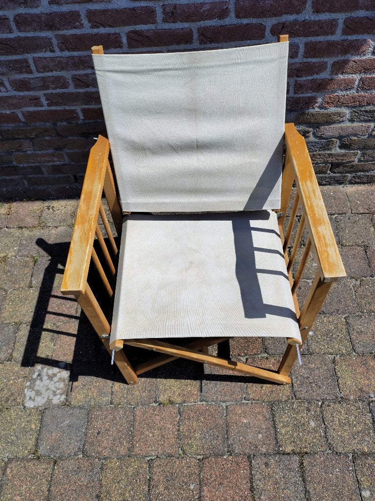 Regisseursstoel, Tuin en Terras, Tuinstoelen, Ophalen, Gebruikt, Hout, Inklapbaar
