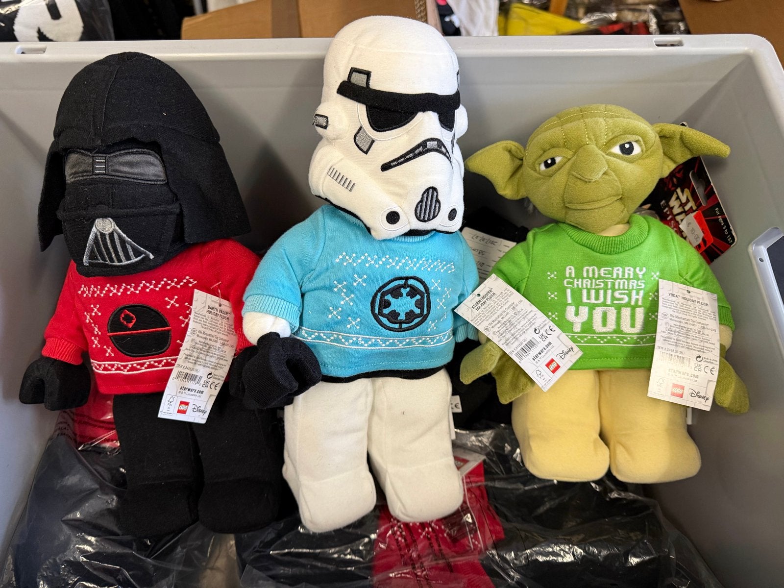 Lego Star Wars Kerst Knuffel Darth Vader, Stormtrooper, Yoda, Ophalen of Verzenden, Nieuw, Overige typen, Star Wars