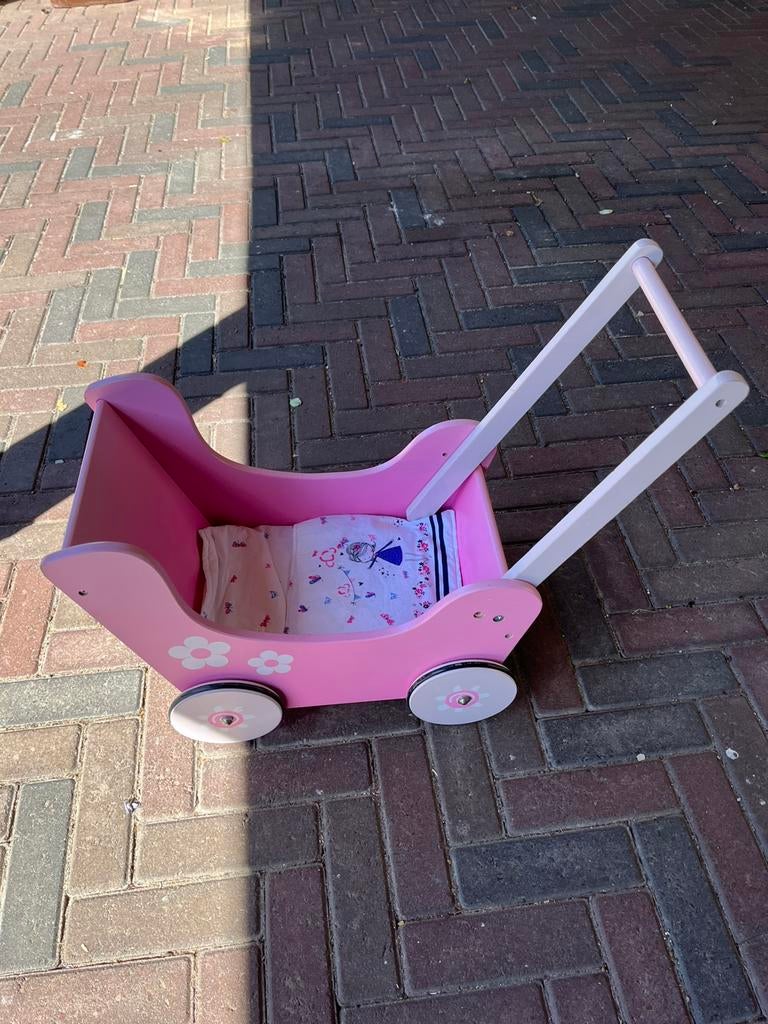 Houten poppenwagen, Ophalen, Zo goed als nieuw