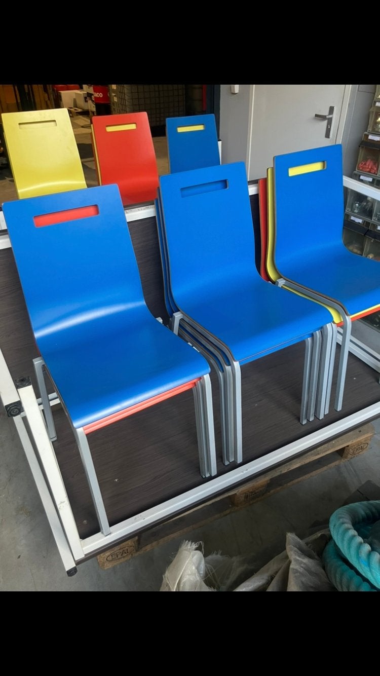 12 stoelen en 2 tafels, Ophalen, 200 cm of meer, 50 tot 100 cm, Zo goed als nieuw