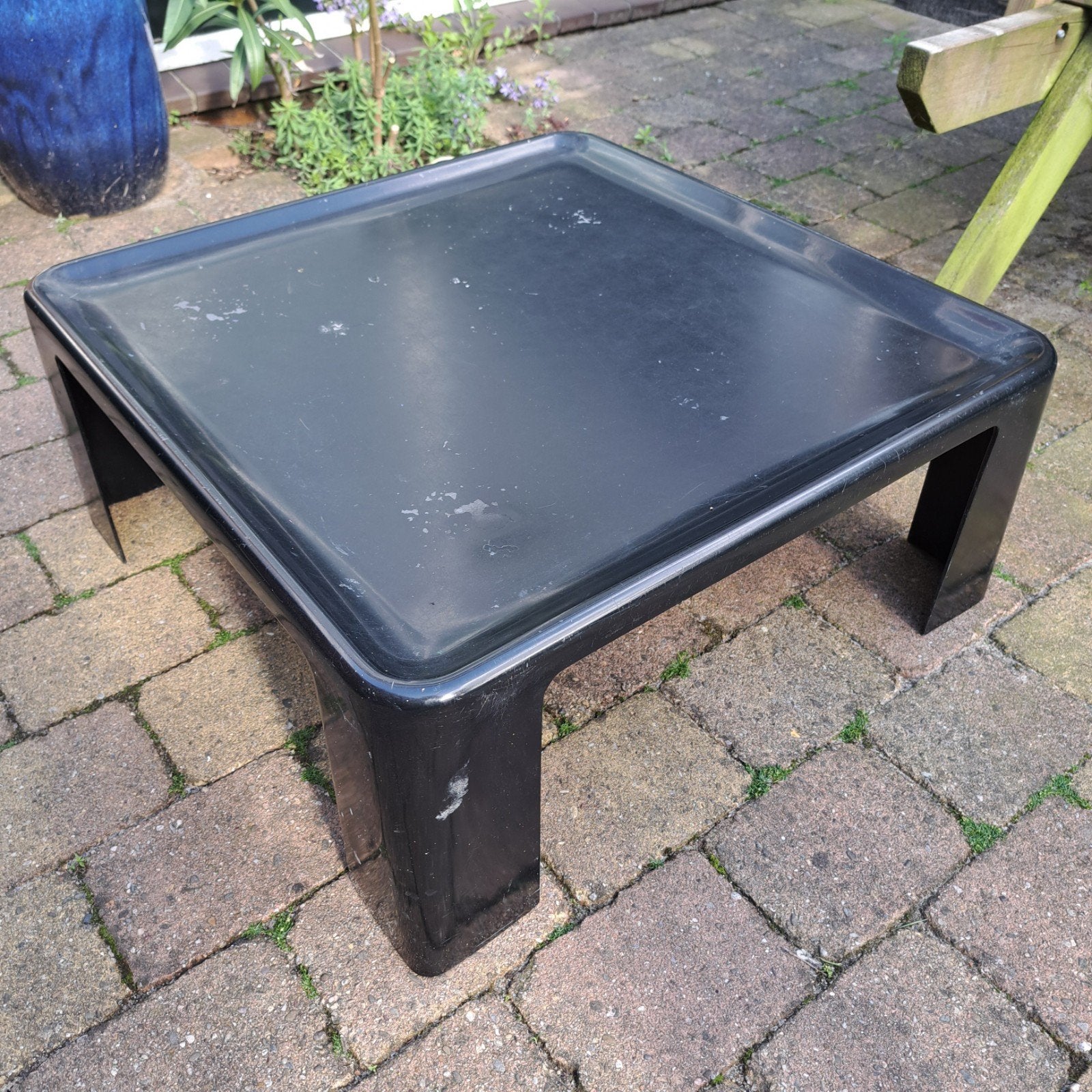 Vintage Mario Bellini Amanta Salontafel Zwart Glasvezel, Ophalen