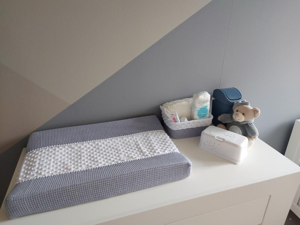 Complete 4-delige set jongenskamer babykamer wafelstof/, Ophalen of Verzenden