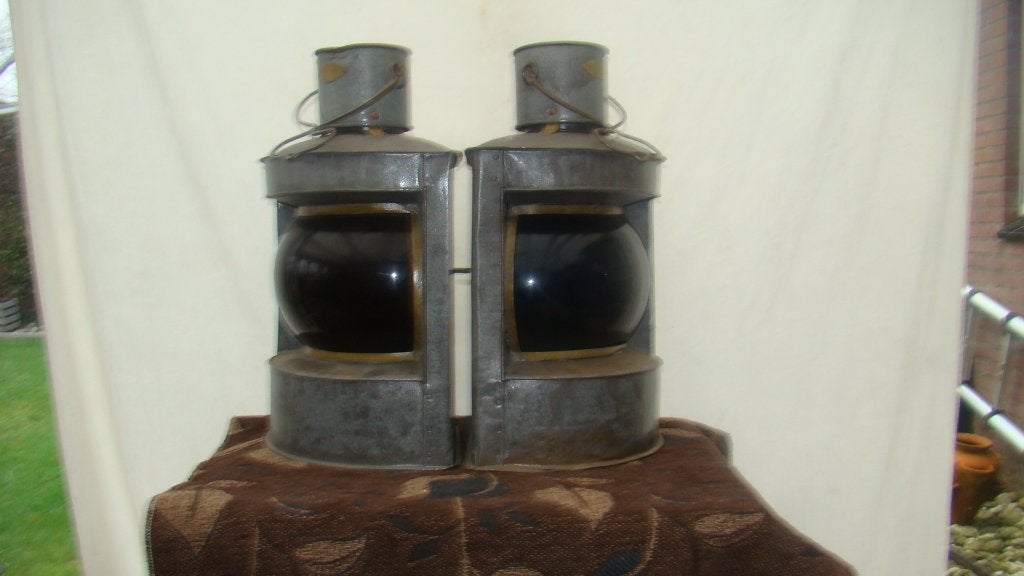 Scheepslampen ( Antiek, Ophalen of Verzenden, Gebruikt