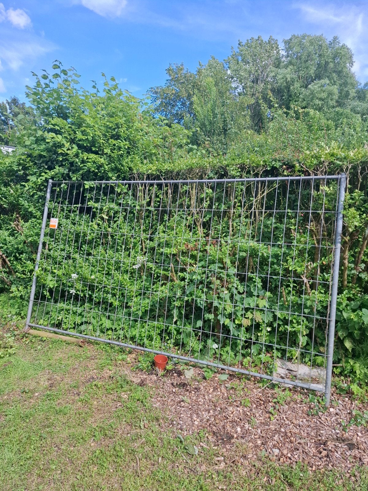 Gratis af te halen: Hekwerk 395x195 cm, goede staat, Tuin en Terras, Tuinhekken en Hekwerk, Gebruikt, Gaashekwerk, IJzer, Ophalen