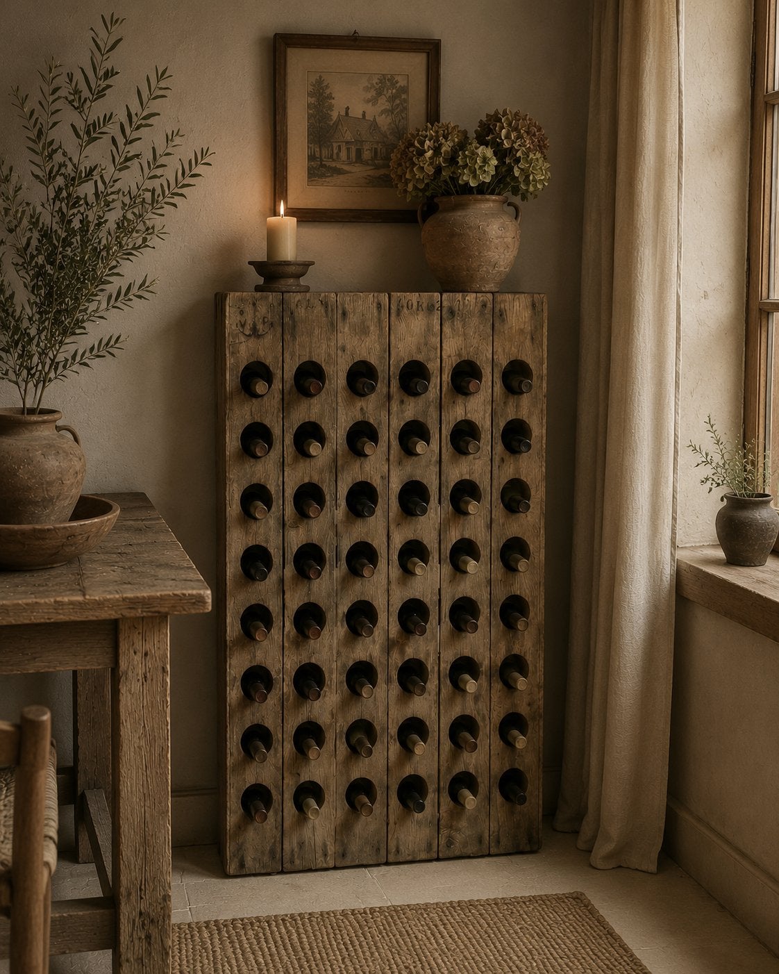 Oud Frans Wijnrek Hoogehuys Decoratie hoffz aura peeperkorn, Huis en Inrichting, Woonaccessoires | Wijnrekken, Ophalen, Gebruikt